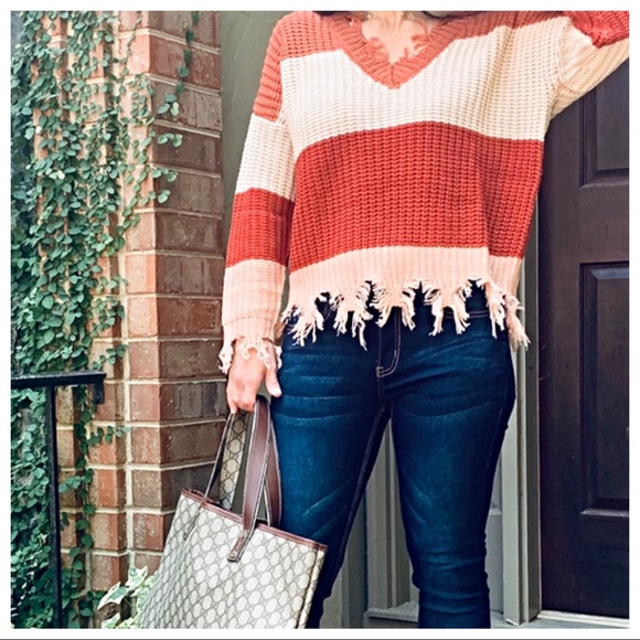 ✨LAST ONE✨Multi Color Block V Neck sweater - Picture 7 of 8